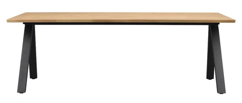 Rowico Carradale ruokapöytä 100x220cm, tammi V-jalalla - Image 2