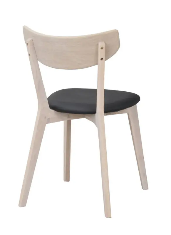 Rowico Ami ruokatuoli, valkovahattu tammi/ musta keinonahka - Image 6