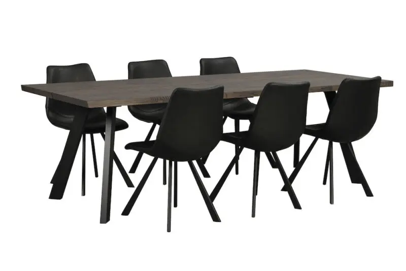 Rowico Fred ruokapöytä 100x240cm, ruskea - Image 5