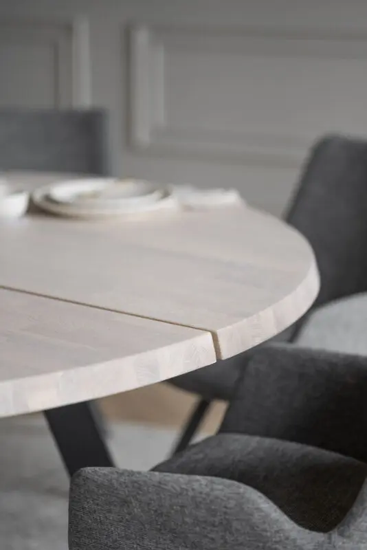 Rowico Fred ruokapöytä Ø160cm, valkopesty tammi - Image 8