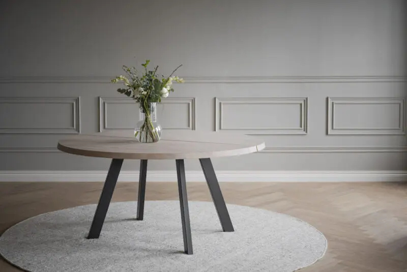 Rowico Fred ruokapöytä Ø160cm, valkopesty tammi - Image 7