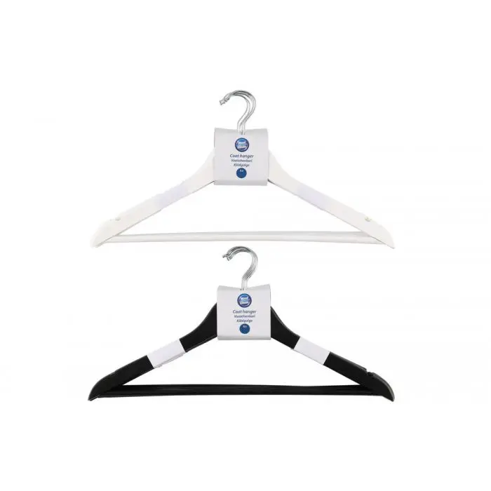 Henkari puinen 6 kpl/pkt, musta tai valkoinen