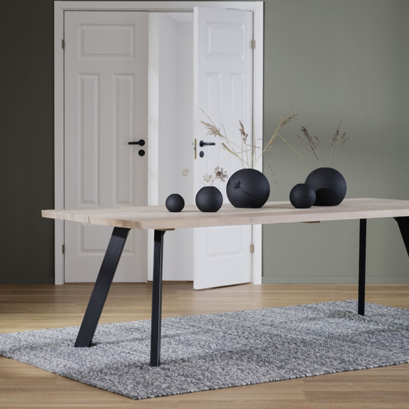 Rowico Fred ruokapöytä 100x240cm, valkopesty tammi