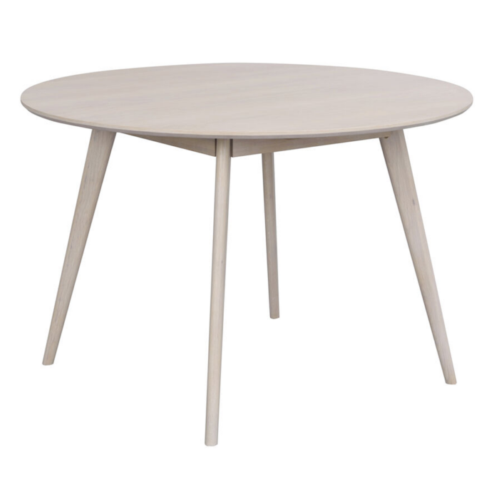 Rowico Yumi ruokapöytä pyöreä 115cm, valkovahattu tammi