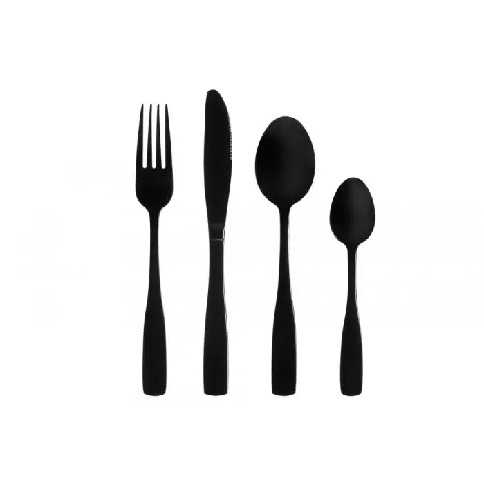 Maku ruokailuvälineet mattamusta 16 osaa