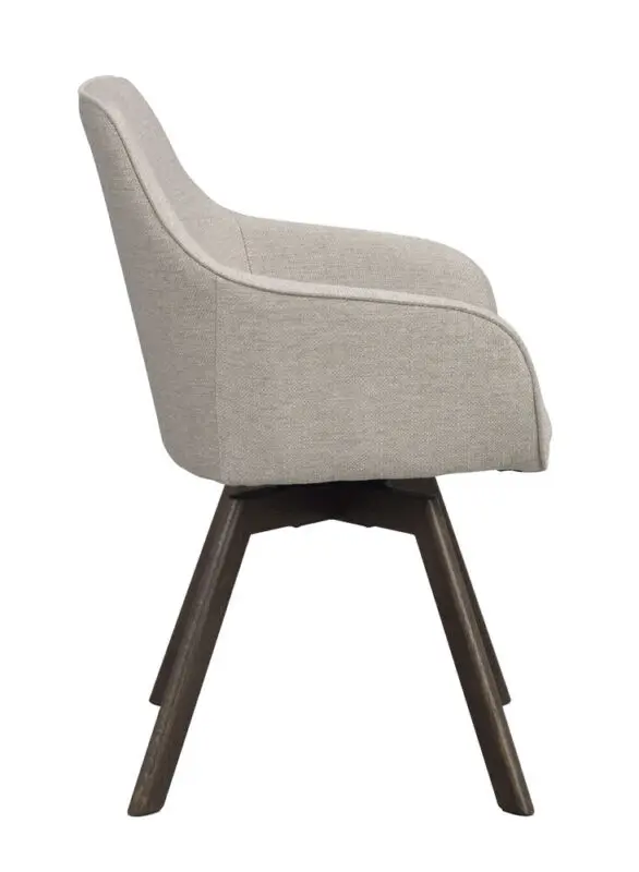 Rowico Alison käsinojallinen tuoli beige/ ruskeat puujalat - Image 4