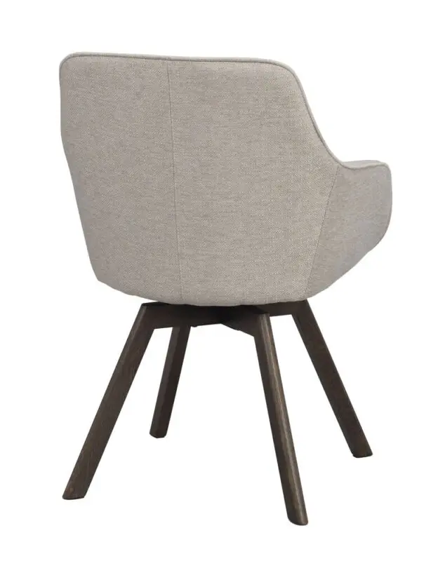 Rowico Alison käsinojallinen tuoli beige/ ruskeat puujalat - Image 3