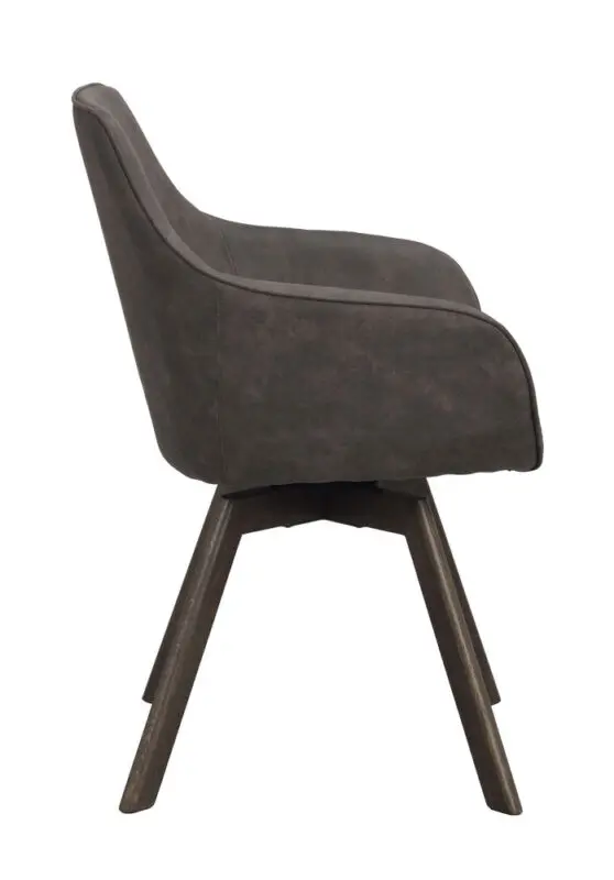 Rowico Alison käsinojallinen tuoli harmaa/ ruskeat puujalat - Image 4