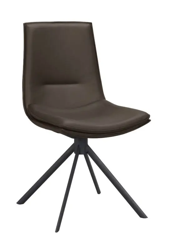 Rowico Lowell ruokailutuoli, ruskea nahka - Image 3