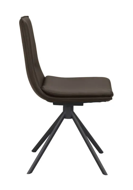 Rowico Lowell ruokailutuoli, ruskea nahka - Image 4