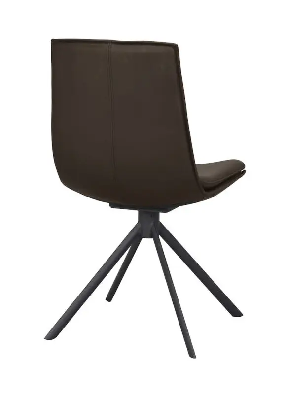 Rowico Lowell ruokailutuoli, ruskea nahka - Image 5