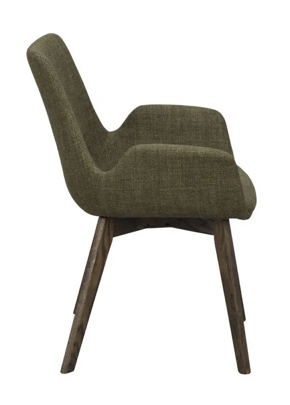 Rowico Drimsdale käsinojallinen ruokailutuoli, vihreä/ ruskea tammi - Image 6