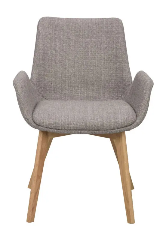 Rowico Drimsdale käsinojallinen ruokailutuoli, harmaa/ tammi - Image 6