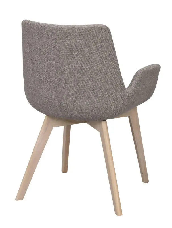 Rowico Drimsdale käsinojallinen ruokailutuoli, harmaa/ valkopestytammi - Image 6