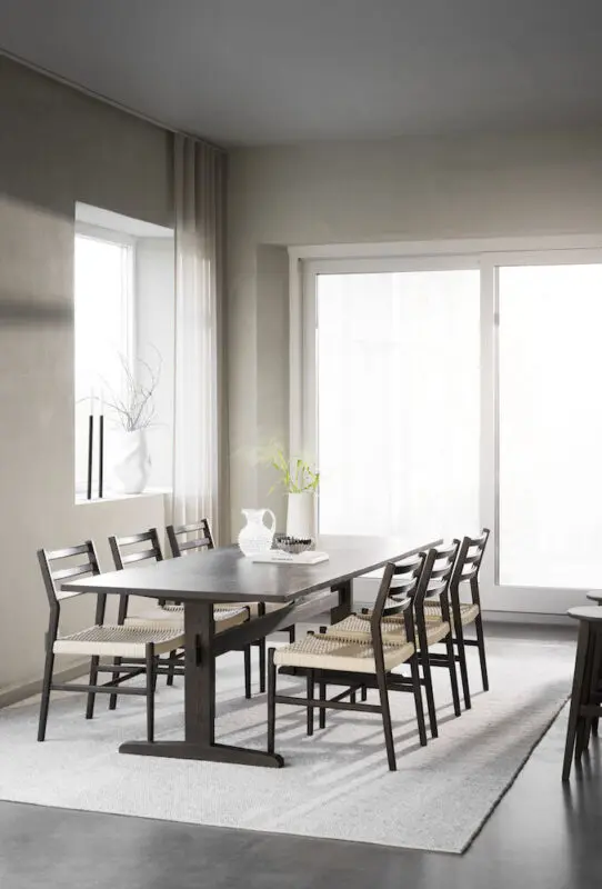 Rowico Harlan ruokailutuoli ruskea/ punottu istuin - Image 3