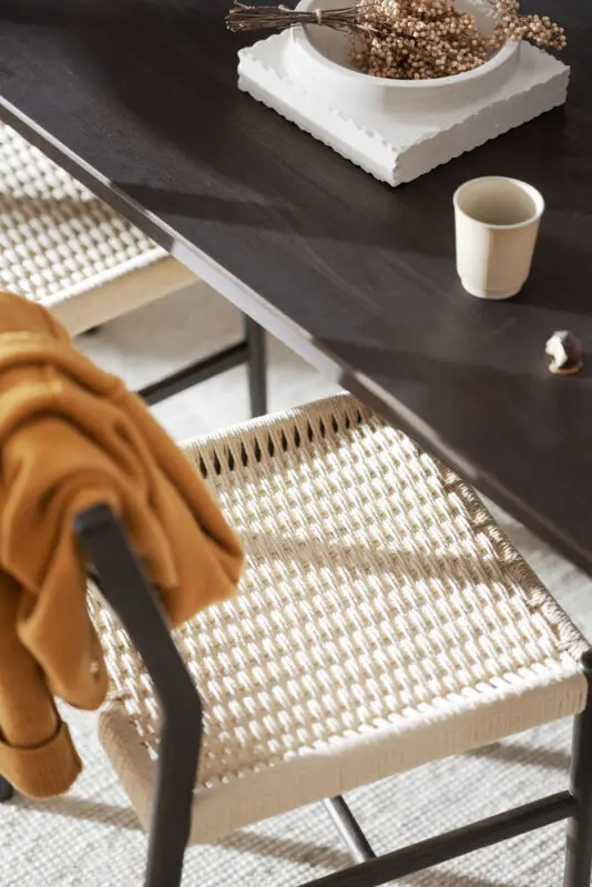 Rowico Harlan ruokailutuoli ruskea/ punottu istuin - Image 9