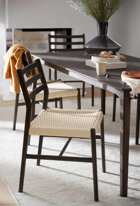 Rowico Harlan ruokailutuoli ruskea/ punottu istuin - Image 8