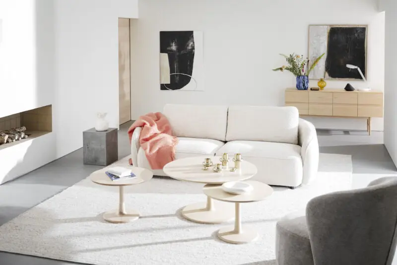 Rowico Hobart sohvapöytä Ø90cm, valkopestytammi - Image 6