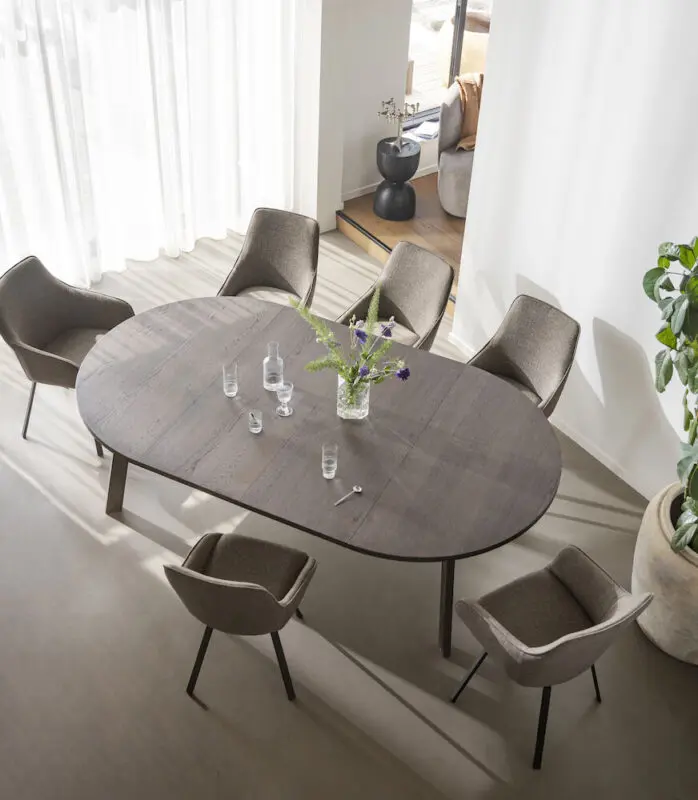 Rowico Glenside jatkettava pyöreä pöytä Ø130cm, ruskea - Image 6