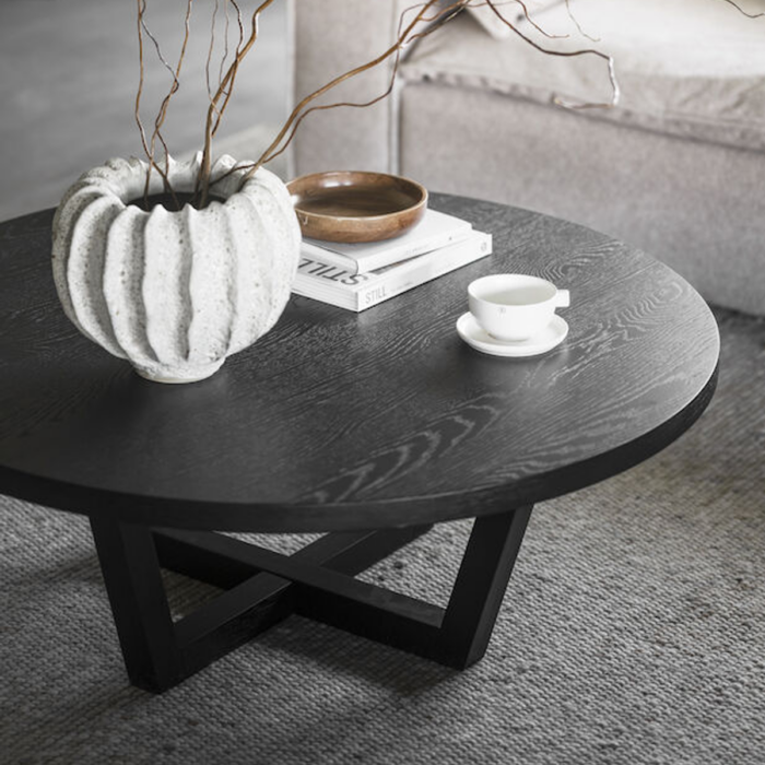 Rowico Boxford sohvapöytä pyöreä 110cm, musta