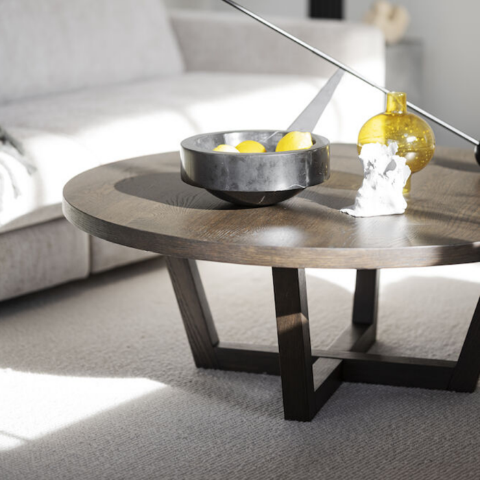 Rowico Boxford sohvapöytä pyöreä 110cm, ruskea