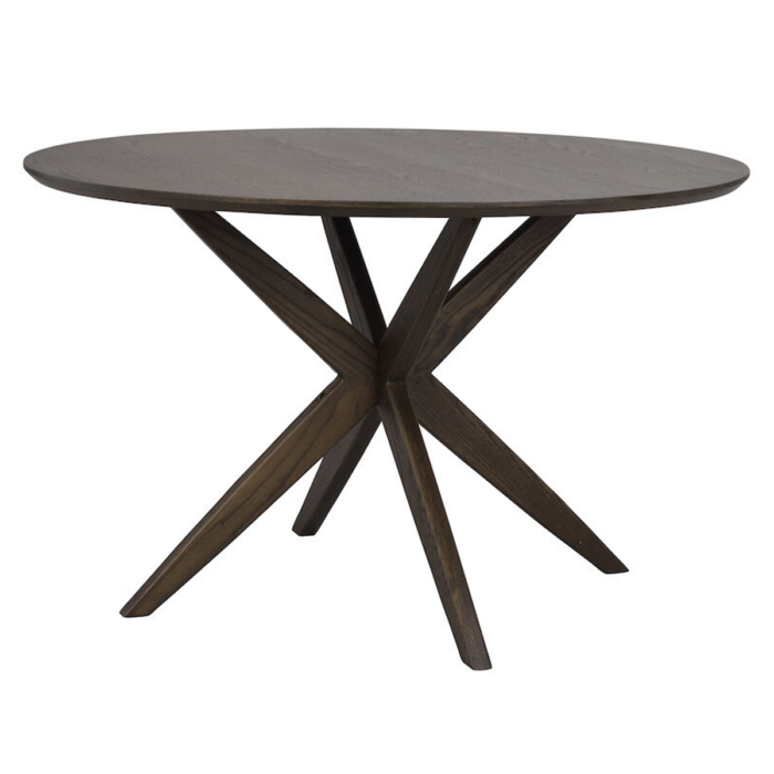 Rowico Calverton ruokapöytä Ø120cm, ruskea