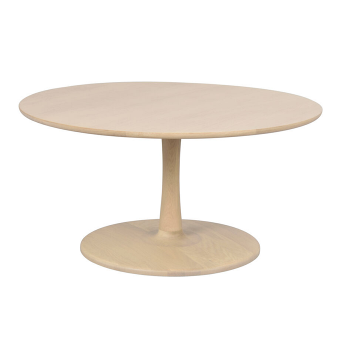 Rowico Hobart sohvapöytä Ø90cm, valkopestytammi