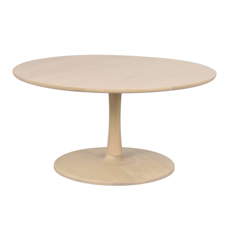 Rowico Hobart sohvapöytä Ø90cm, valkopestytammi