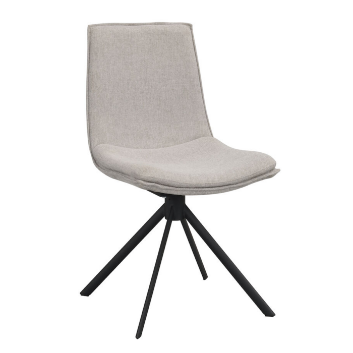 Rowico Lowell pyörivä ruokailutuoli, harmaa kangas