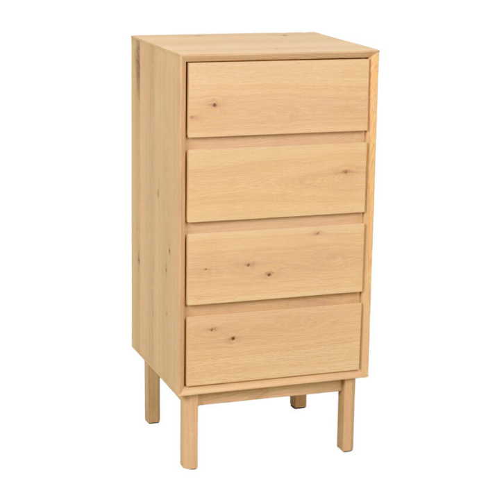 Rowico Mackay lipasto 4-laatikkoa, tammi