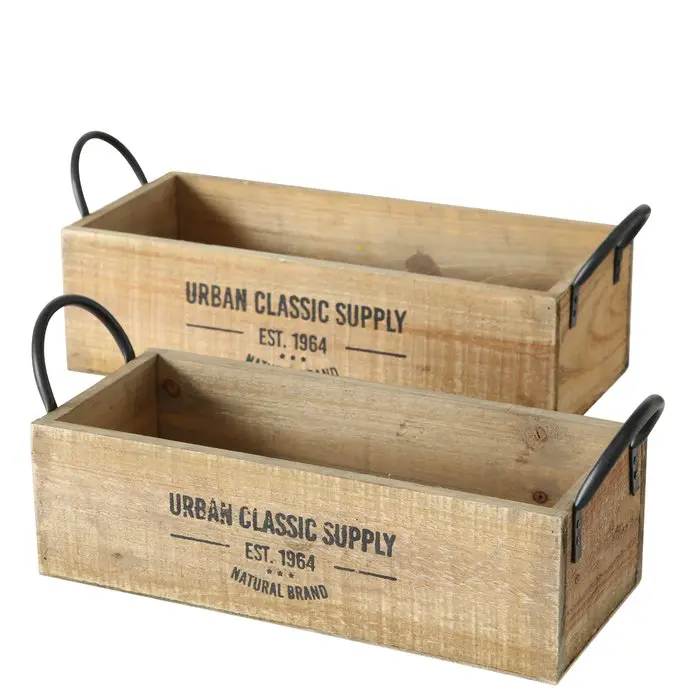 Puulaatikko kahvoilla ja tekstillä 40x15 cm