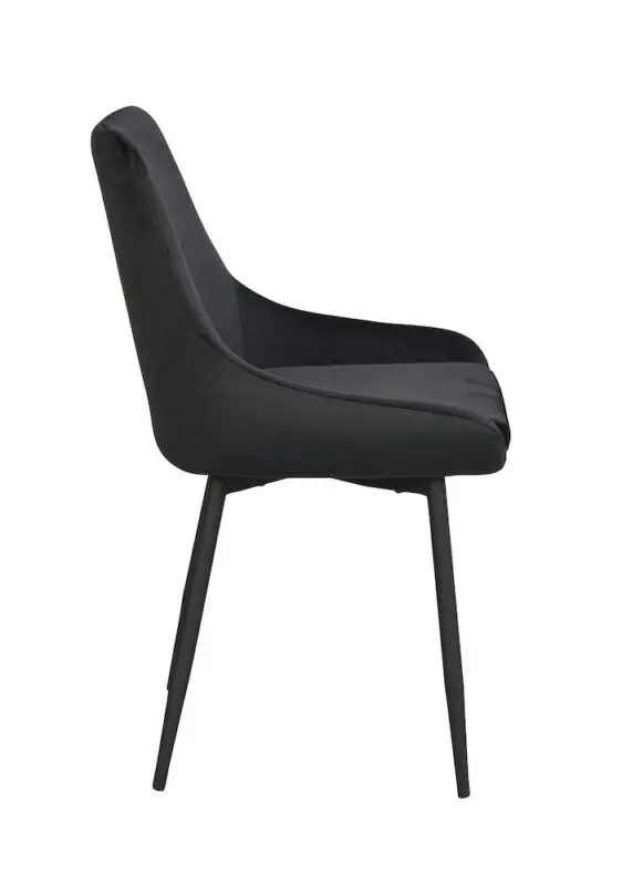 Rowico Sierra ruokailutuoli, musta sametti - Image 7