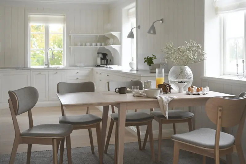 Rowico Filippa klaffipöytä 120x80+45 cm, valkopestytammi - Image 4