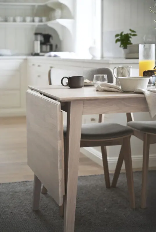 Rowico Filippa klaffipöytä 120x80+45 cm, valkopestytammi - Image 3