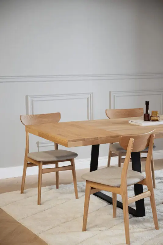 Rowico Rodham ruokailutuoli, tammi/ harmaabeige - Image 3