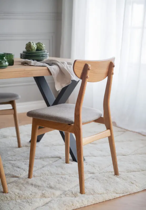 Rowico Rodham ruokailutuoli, tammi/ harmaabeige - Image 9