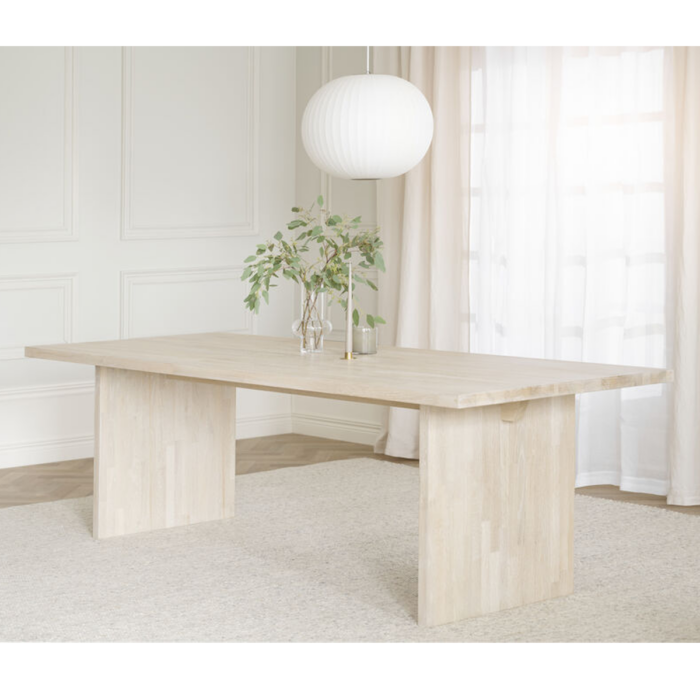 Rowico Emmett ruokapöytä 95x240cm, valkopestytammi