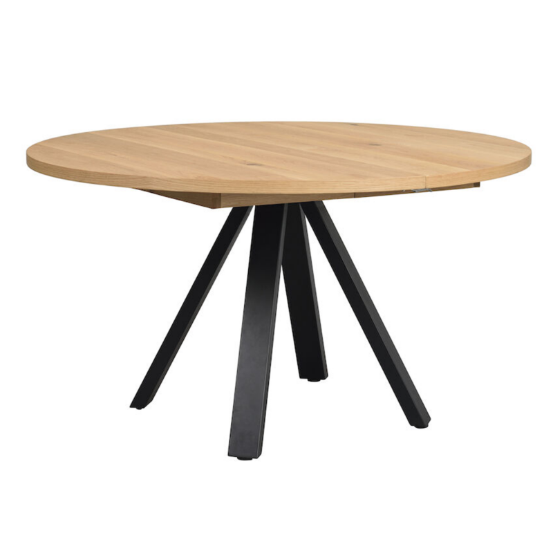 Rowico Maddock ruokapöytä Ø135cm tammi-musta
