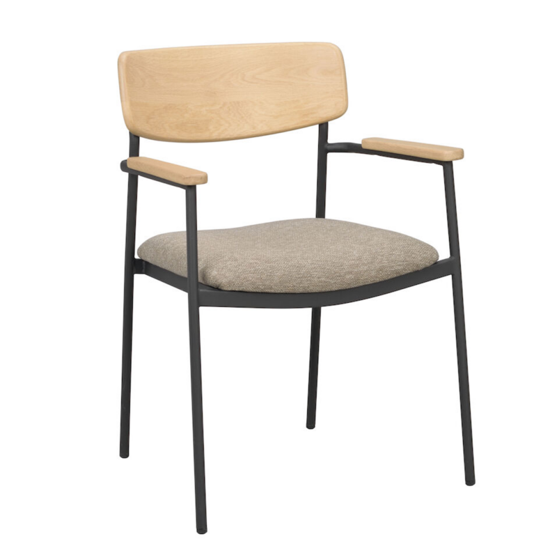 Rowico Maymont ruokailutuoli käsinojilla, tammi