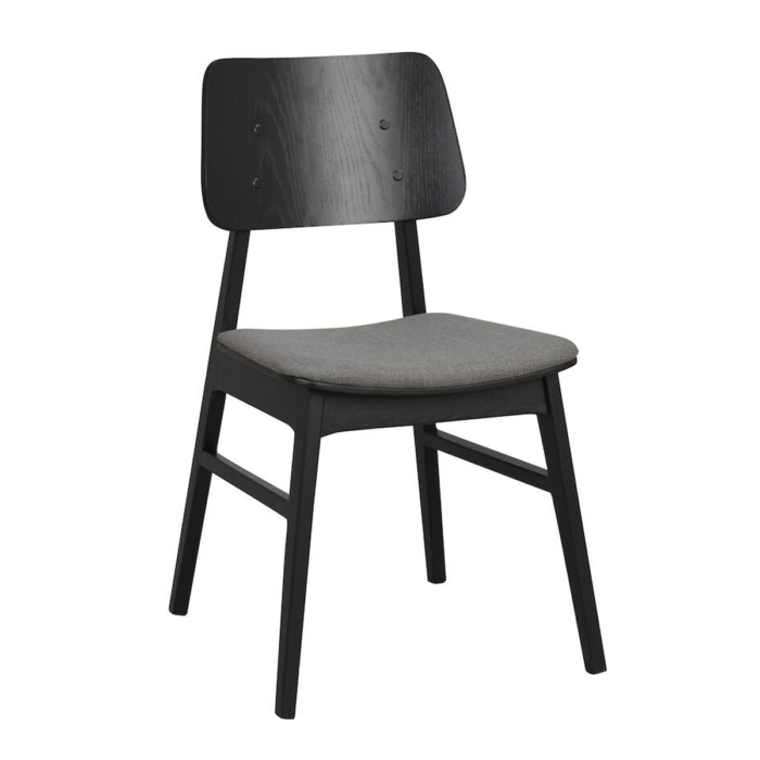 Rowico Nagano ruokailutuoli, musta/harmaa