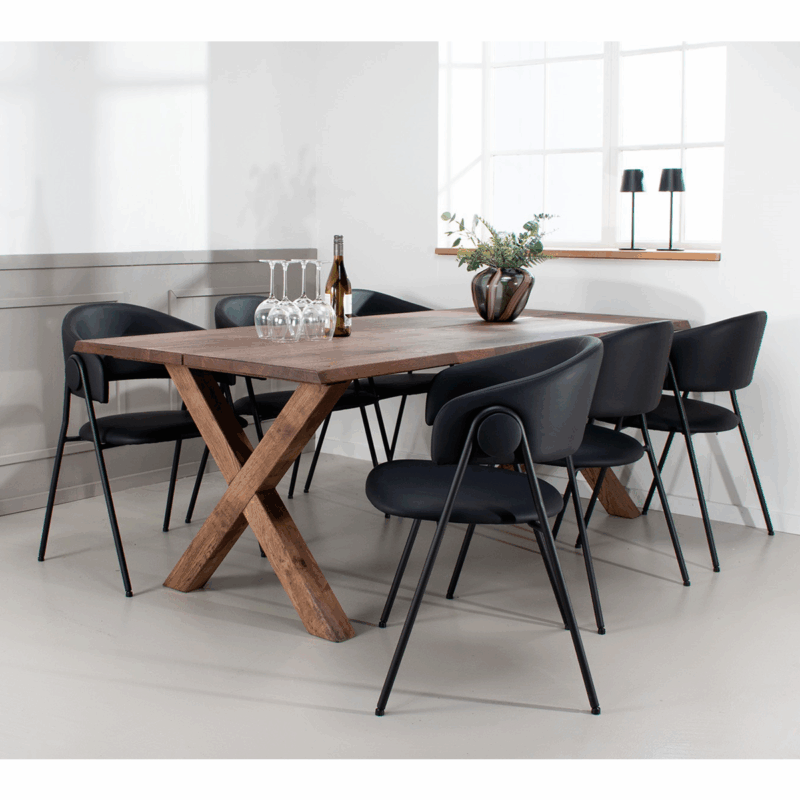 Curve lankkupöytä (tammi) 95x160cm, useita värejä ja jalkoja