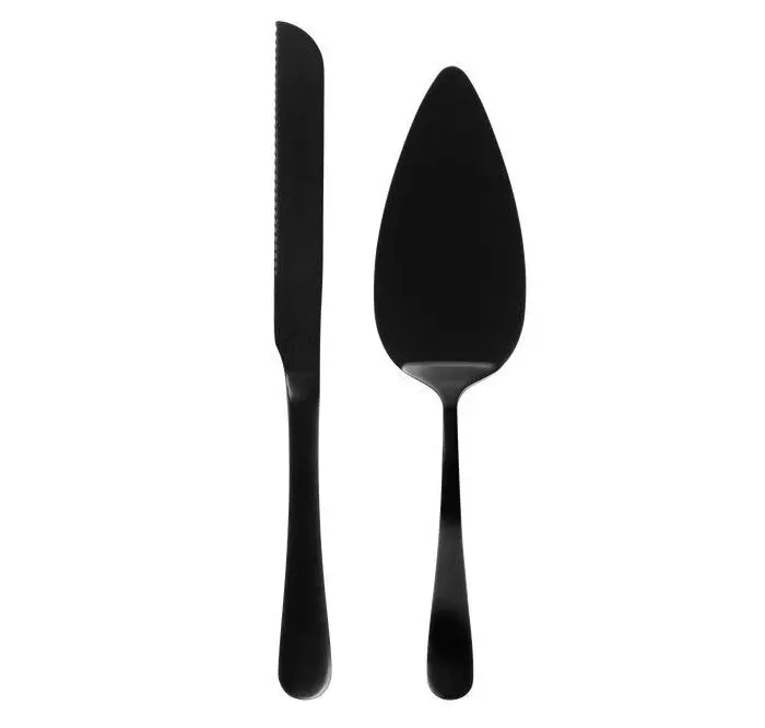 Kakkulapio ja -veitsi setti musta Maku