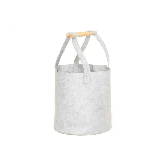 Puunkantokassi huopa/puu harmaa