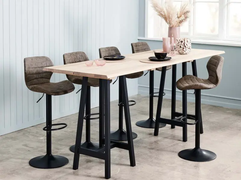 Bola baarituoli kaasujousella, harmaa - Image 6