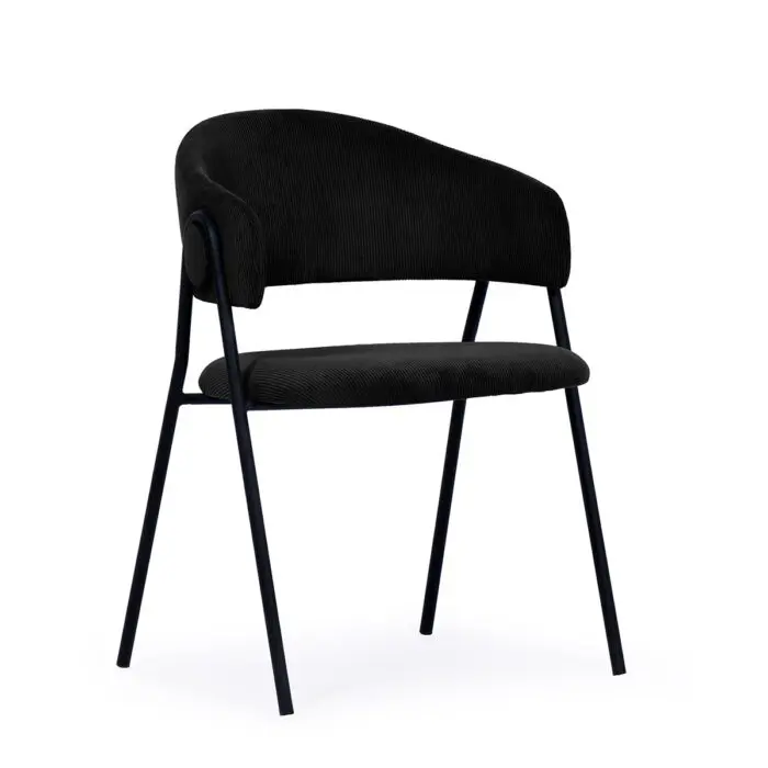 Lina ruokapöydän tuoli, musta sametti