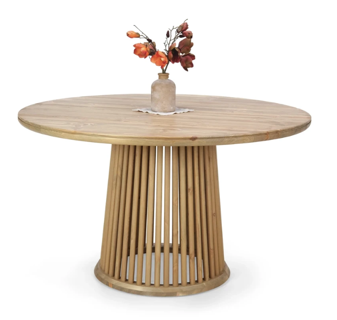 Elina pyöreä ruokapöytä 130cm, antiikinruskea - Image 2