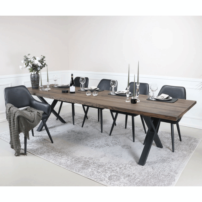 Hugin lankkupöytä (tammi) 95x240cm, useita värejä ja jalkoja