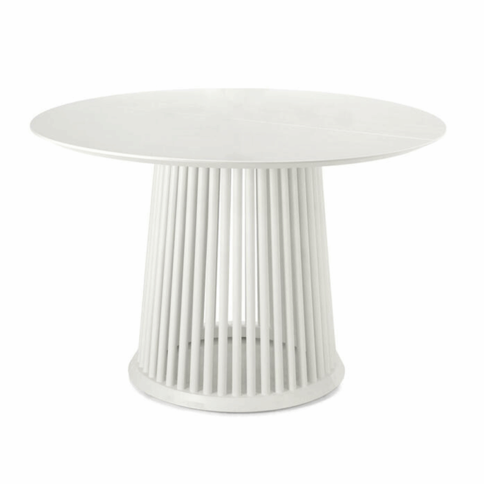 Kaisa pyöreä ruokapöytä 115cm, valkaistu antiikkipetsi