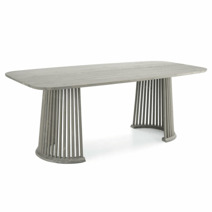 Kaisa ovaali ruokapöytä 97x200cm, harmaa