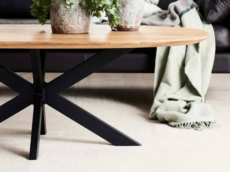 Orlando sohvapöytä tammi 80x140cm Star-jalalla - Image 3